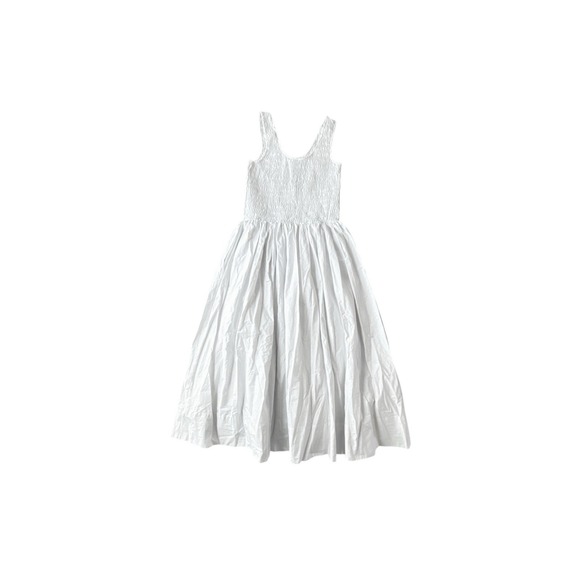 NWT Ivy City Co. Marlow Midi Dress Womens Large White Cotton Smocked Sleeveless - Picture 4 of 8